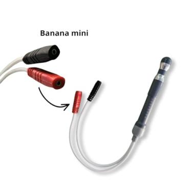 Imagem de Eletrodo Anal Plug DIN ou Banana mini Quark Medical | para Tratamentos Uroginecológicos e Coloproctológicos | Fisioterapia Pélvica | Incontinência, Fortalecimento, Disfunções e outros (Plug banana mini)