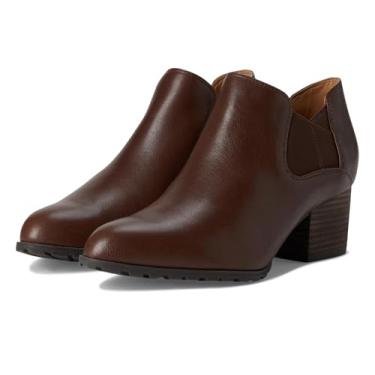 Imagem de Vionic Belmont Shooties Bota de cano curto feminina, Couro marrom escuro, 12 Wide