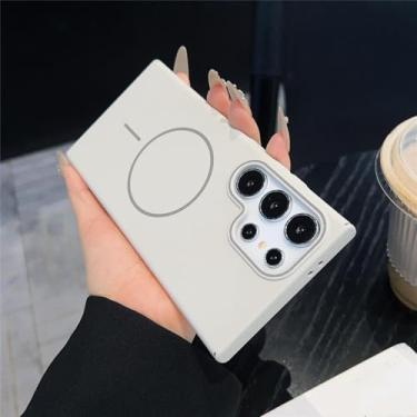 Imagem de MVVKKY para Samsung S24 Luxury Ultra Thin Pc Magnetic Case Slim Matte Armor Shockproof Cover (para Samsung S24/FengYan)