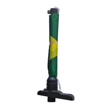 Imagem de Mastro Porta Bandeira Retrátil 25,5 cm Preto C/ Bandeira - Noster
