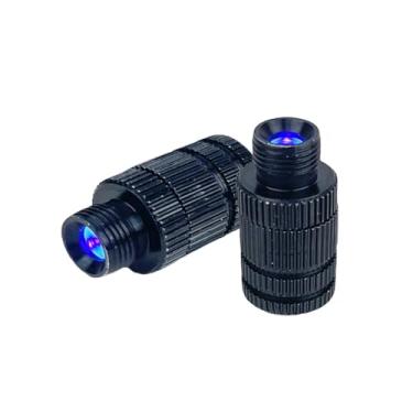 Imagem de 2 peças de luz de mira de arco para tiro com arco - composto 3/8-32 bateria LED fibra óptica linha de luz de visão de arco ajuste universal