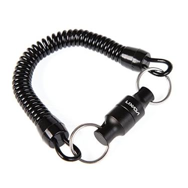 Imagem de Suporte magnético de rede de liberação de mosca de pesca com gancho magnético de rede com conector de rede de aterrissagem com clipe de mosquetão de bobina e liberação magnética de rede