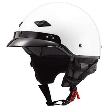 Imagem de Capacete Bagger LS2 para motocicleta meio capaceteLS2 2X-Large branco 568-3026