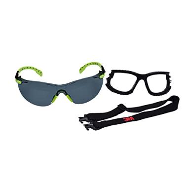 Imagem de 3M Solus 1000-Series S1202SGAF-KT Correia de espuma, verde/preto, lente Scotchgard cinza antiembaçamento, tamanho único (pacote com 1)