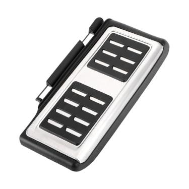 Imagem de Hihaha Capa para pedais de apoio para os pés, apoio para os pés, apoio para os pés, capa para Audi A3 2015-2021, liga de alumínio, tom prateado