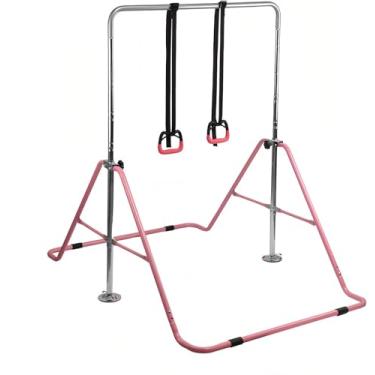 Imagem de Barra de puxar para cima, barra horizontal triangular de altura ajustável, estação de torre de potência dobrável, barra para cima para academia em casa, capacidade de peso de 330 libras