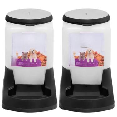 Imagem de Kit Comedouro e Bebedouro para Cães e Gatos Automático Refil 3 Litros(Preto)