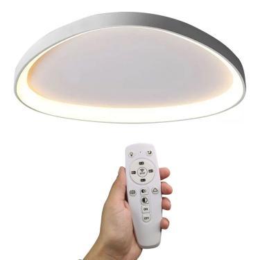 Imagem de Luminaria Paflon Sobrepor Organica Led 3 Tons Controle Remoto Teto Decoraçao Iluminaçao