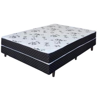Imagem de Cama Box Conjugado De Casal Umaflex New Native Plus D28 Branco E Preto