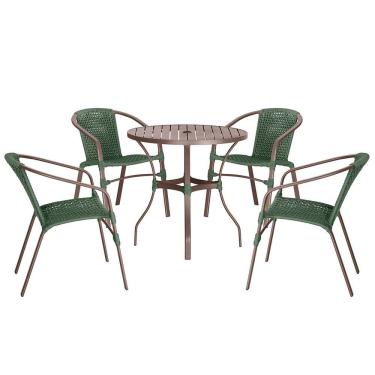 Imagem de 04 Cadeiras Floripa e Mesa Roma Trama 