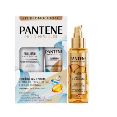Imagem de Kit Pantene Equilíbrio Shampoo 300ml + Condicionador 150ml + Óleo Mila