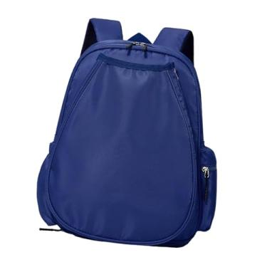Imagem de Colaxi Mochila de tênis com compartimento para sapatos, multifuncional, resistente à água, premium, leve, para badminton, bolsa esportiva para atividades ao, Azul Escuro