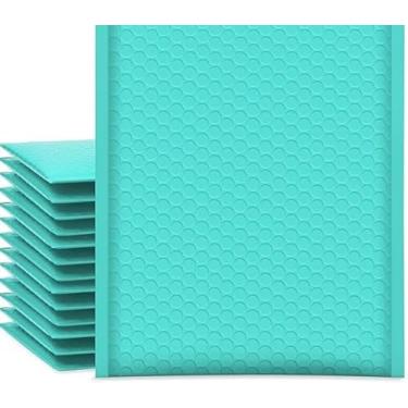 Imagem de YGM Envelopes de bolha acolchoados envelopes de plástico bolha para envio de envelopes de plástico bolha à prova d'água Envelope de plástico de plástico para embalagem a granel (Tiffany Blue (Aqua), 4