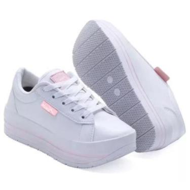 Imagem de Tênis feminino casual para dia a dia leve macio confortável salto plat