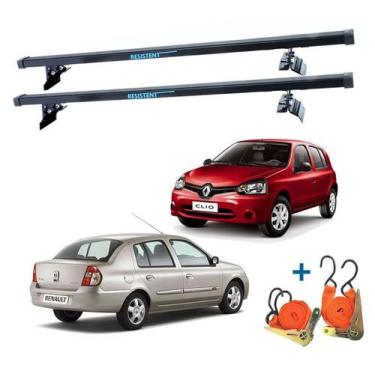 Imagem de Rack De Teto Clio Sedan E Hatch 4pts 2000 A 2015 + 2 Cintas - Rack De 