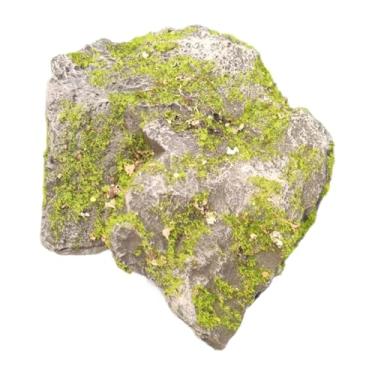 Imagem de Ioensy Pedra artificial coberta com musgo verde, espuma, pedra falsa, decoração de musgo artificial para cilindro de vidro, dioramas, tigela faça você mesmo, S