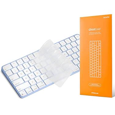 Imagem de UPPERCASE Protetor de teclado premium GhostCover, compatível com o novo iMac de 24 polegadas com M1 Chips 2021 Magic Keyboard com botão de bloqueio sem teclado numérico (transparente)