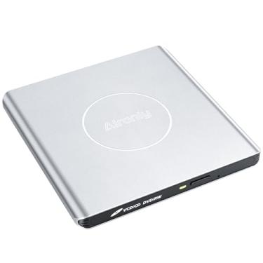 Imagem de Alronly Unidade externa de CD/DVD para laptop, USB 3.0 Tipo-C USB Player portátil para laptop, CD DVD +/-RW, unidade de disco, gravador de CD, leitor compatível com desktop Windows Apple Linux (F03)