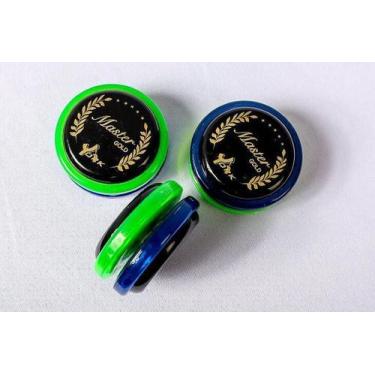 Imagem de Yoyo Profissional York Master Gold eixo de madeira Verde com Azul+ 5 c
