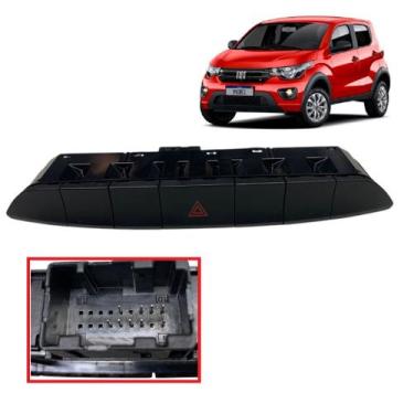 Imagem de Botão Comando Pisca Alerta Fiat Uno Mobi 2017 A 2021 9 Pinos