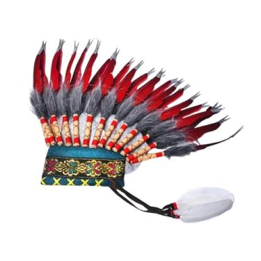 Imagem de YIJU Chapéu indígena americano para performance em palco e show de dança