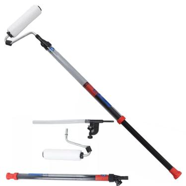 Imagem de Rolo de Pintura Tinta Automatico Com Reservatorio Profissional Tubo Pincel Retratil Parede Teto