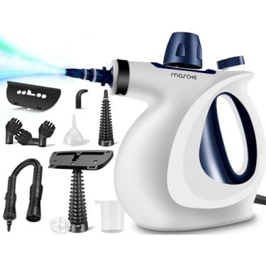 Imagem de MOSCHE Limpador A Vapor Pressurizado Portátil Com Conjunto De 11 Acessórios, Vaporizador Multissuperfícies Para Limpeza, Casa Totalmente Natural, Estofados, Carro, Piso, Cozinha E Muito Mais