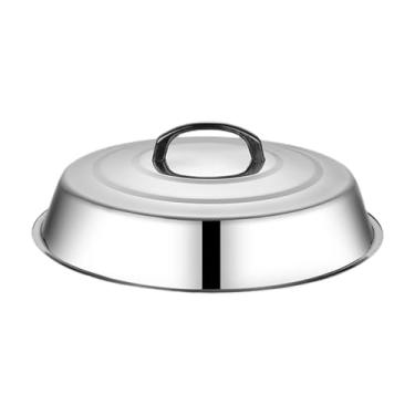 Imagem de Ioensy Capa para hambúrguer, acessórios para grelha doméstica, capa para panela, cúpula para derreter queijo, para grelhar, cozinhar em ambientes internos e, 38cm