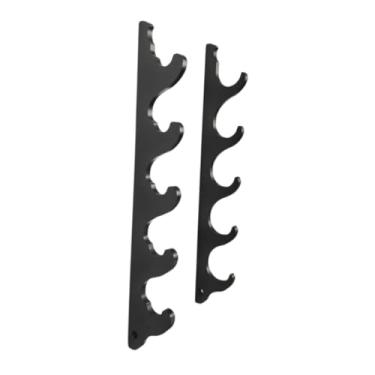 Imagem de UGPLM Suporte de parede para taco de beisebol, organizador, multiuso, cor preta, leve, para fãs de esportes, suporte para taco de softball, 5 Níveis