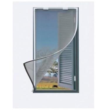 Imagem de Tela Mosquiteira Magnetica Para Janela c Imã Anti Mosquitos Anti-insetos 180x150 Cor Branca(Kit c/3)