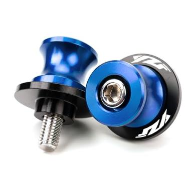 Imagem de MOWOK Adequado para Yamaha YZF R1 R3 R6 R7 R9 R15 R25 R125 YZF600R YZFR3 YZFR9 YZFR1 YZFR6 Acessórios M6 Carretéis de braço oscilante de motocicleta Parafusos de suporte de braço oscilante (azul)