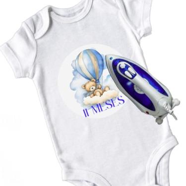 Imagem de Kit 12 Etiquetas Termocolantes Mêsversário Unissex F:238 (Menino)