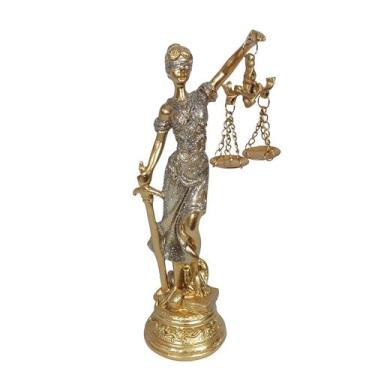 Imagem de Deusa da Justiça themis dama Decorativa Brilhante 20 cm - Shop Everest