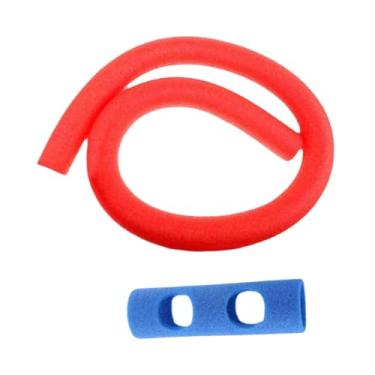 Imagem de Colaxi Macarrão flutuante para piscina com conector flexível e fácil de usar, acessórios para natação, auxílio para treinamento de natação, flutuador para, Vermelho