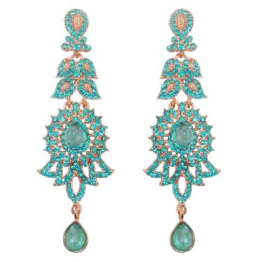 Imagem de Touchstone Brincos de joias de designer indiano Bollywood para mulheres