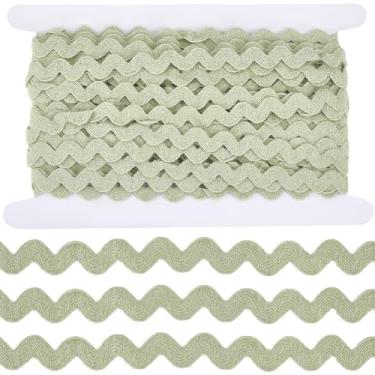 Imagem de GORGECRAFT Fio de lã de 1/2 polegada, acabamento em rack Rick para costura 15 jardas RIC Rac Rickrack fita de renda verde mar escuro ondulado em ziguezague ondulado acabamento de renda em forma de S