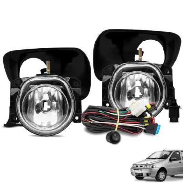 Imagem de Kit Farol de Milha Palio Weekend Strada Trek 2001 a 2003 Botão Tic Tac