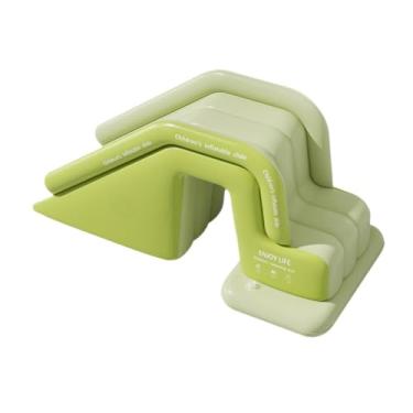Imagem de Ｂｅｓｇａ Tobogã aquático inflável para piscina, suprimentos práticos para crianças, prático tobogã aquático de PVC para piscina acima do solo, quintal de verão, Verde