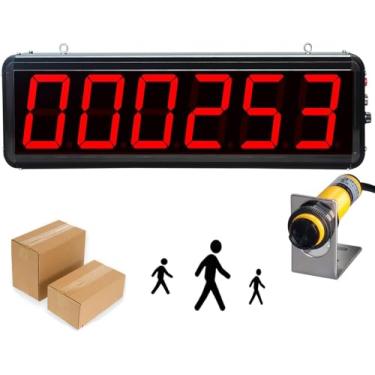 Imagem de Contador Digital Led Com Sensor Infravermelho Contador De Transportador Sensor Distância 70cm Contador De Visitantes De Pessoas Vermelhas Para Linha De Produção De Fábrica Escola