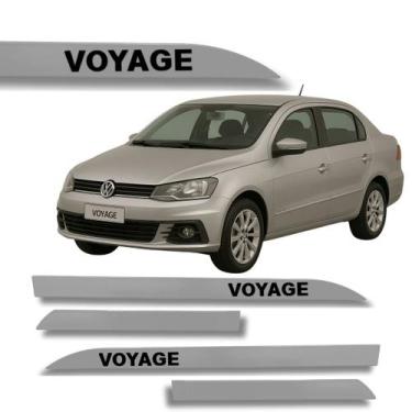 Imagem de Jogo Friso Lateral Voyage Prata Tungstenio Ponta Faca Grafia - Macall