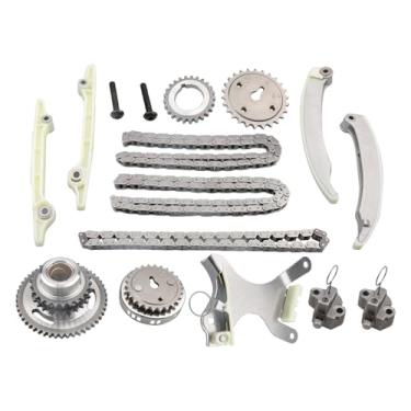 Imagem de VIPCAR Kit de corrente de distribuição 12049 para Dodge Ram 1500 2007-2013, Durango, Dakota, Jeep Grand Cherokee, Commander, Chrysler Aspen – Motor 4.7L V8 SOHC – Inclui correntes, tensores, guias