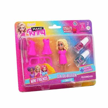 Imagem de Boneca Mini Friends Dia de Beleza MK4090 Rosa - Polibrinq