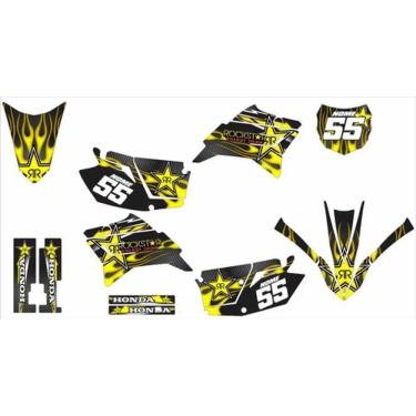 Imagem de Kit Adesivo Moto Cross Trilha Ttr 230 Rockstar Fogo Lm191