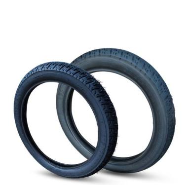 Imagem de Kit 2 Pneus Black Tyres 90/90-18 e 275/18  Desempenho p/ motos