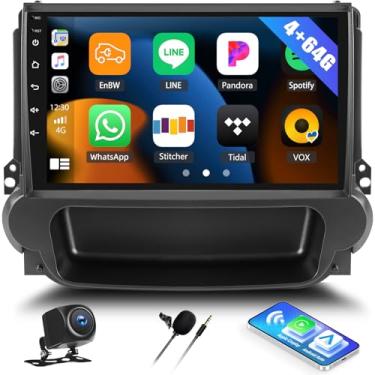 Imagem de [4+64G] Estéreo automotivo Android 15 para Chevrolet Chevy Malibu 2011 2012 2013 2014 2015 com carro sem fio e Android Auto, rádio veicular de 9 polegadas com link espelhado Bluetooth FM/RDS WiFi GPS