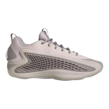 Imagem de adidas Anthony Edwards 1 Low Tênis de basquete masculino (cinza metálico/cinza pombo/branco nuvem), Cinza metálico/cinza pomba/branco nuvem, 42