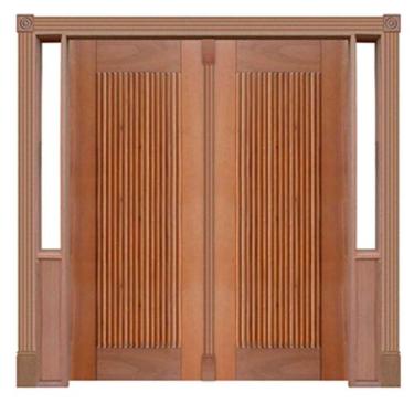 Imagem de Portal Entrada Maciça Pivotante 150 - Madeira, Medida Final de 2,15 m 