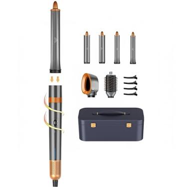 Imagem de T-GOGO Escova de secador de cabelo profissional: 6 em 1 conjunto de modeladores e secadores de cabelo com ar quente potente, modelador de cachos de ar de cabelo secador iônico negativo de alta