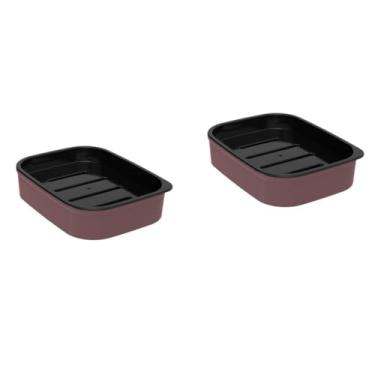 Imagem de Kit 2 Saboneteiras Multiuso Com Trava Moderna Plasútil Porta Sabonetes Objetos(2 CASSIS FOSCO S/TAMPA)