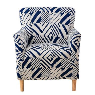 Imagem de CRFATOP Capas de cadeira elásticas estampadas com braços para sala de estar, 1 peça, capas de cadeira macias para banquete, pires, poltrona, protetor de móveis, escritório, recepção, leitura, sofá